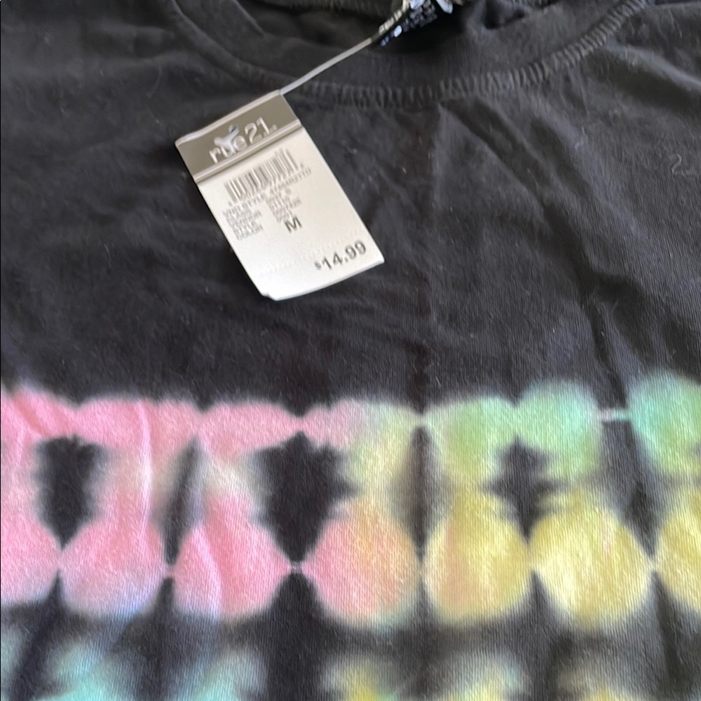 Rue21 Black and Pink Short Sleeve Tee